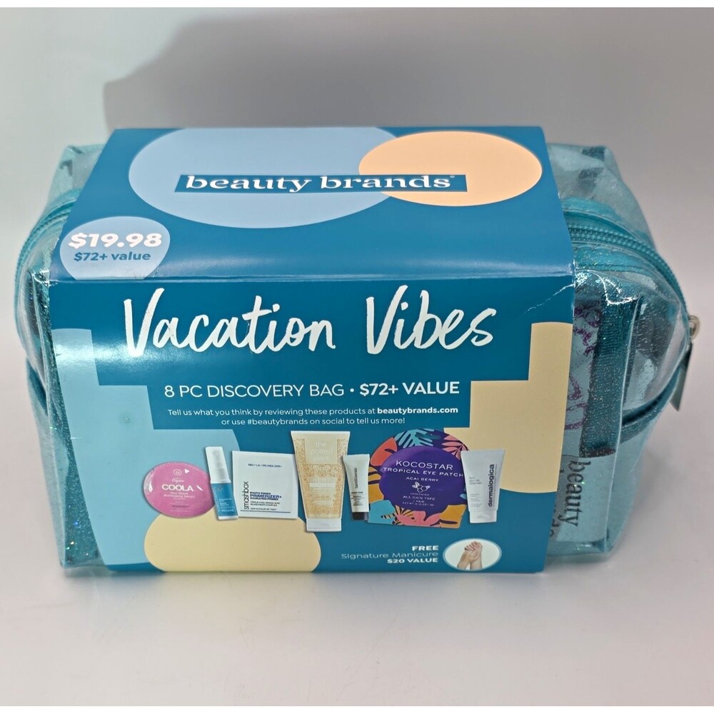 Beauty Brands Vacation Vibes 8pc Mini Discovery Bag Skin Care Set SPF 30